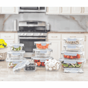 24 piece superior glass food storage set